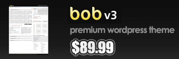BobV3 - A Premium WordPress Theme - $89.99